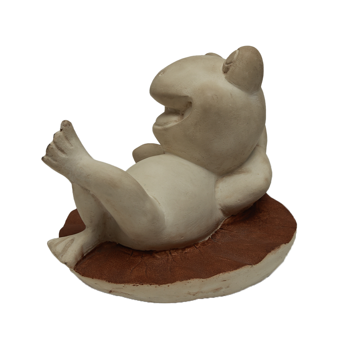 Garden Frog Decorative - Beige in Composite Marble