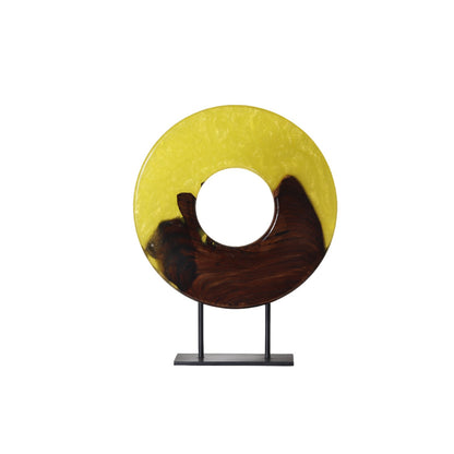 Round Artifacts -  Stand Alone Decorative in Wood and Resin