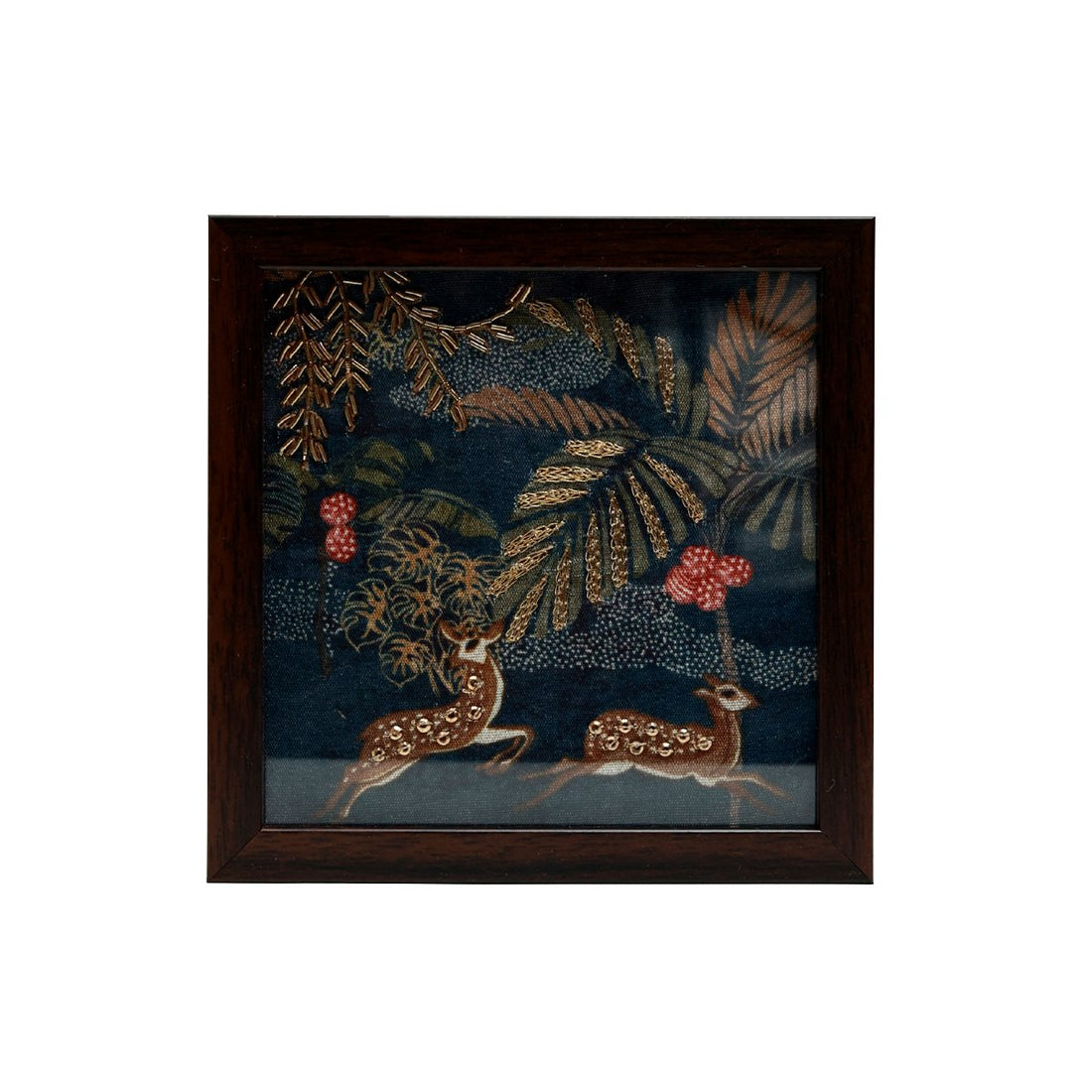 Odyssey Vanya Deer Coaster - Blue in Wood and Glass