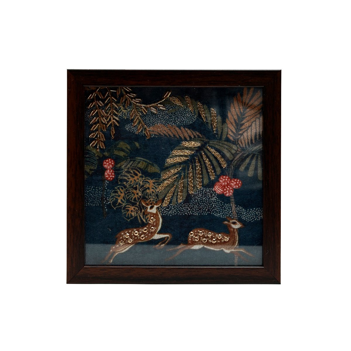 Odyssey Vanya Deer Coaster - Blue in Wood and Glass