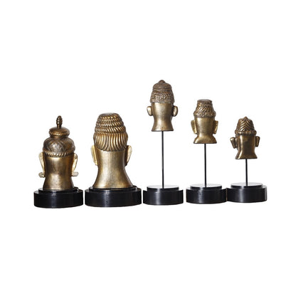 Shiva Faces - Gold and Black in Metal and Wood