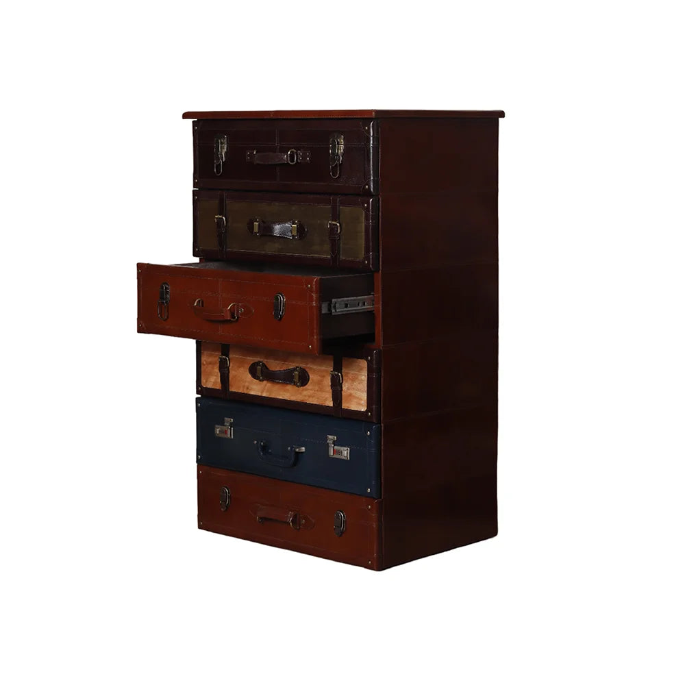 Chest Of Drawers -  Multicolor in Leather