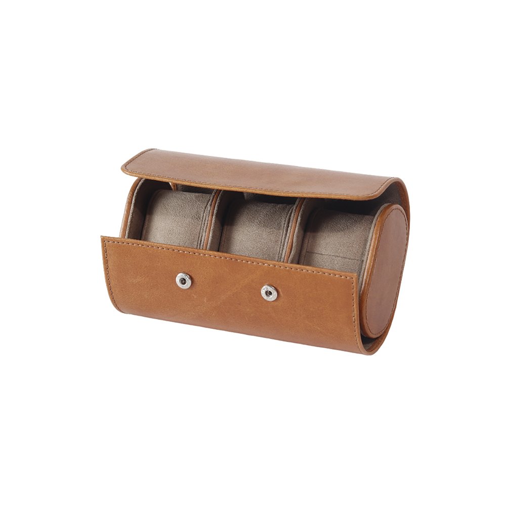 Round Watch Case - Leather