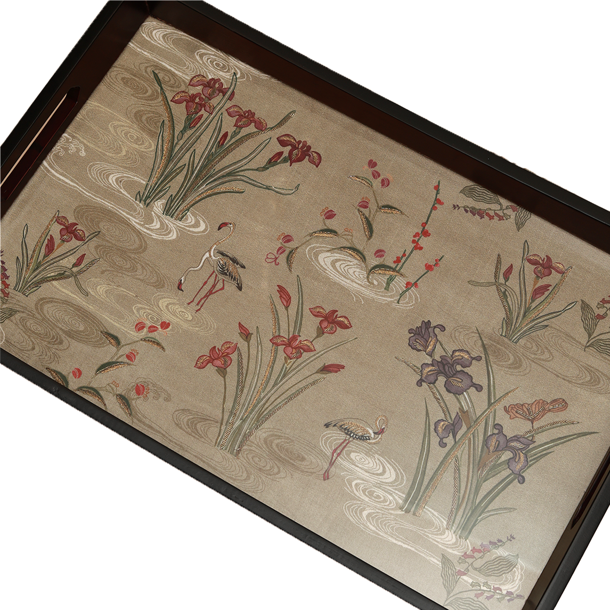 Saumya Breakfast Tray Table - Wood and Glass