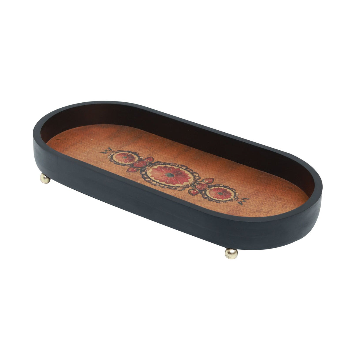Nakhsh Oval Tray - Wood