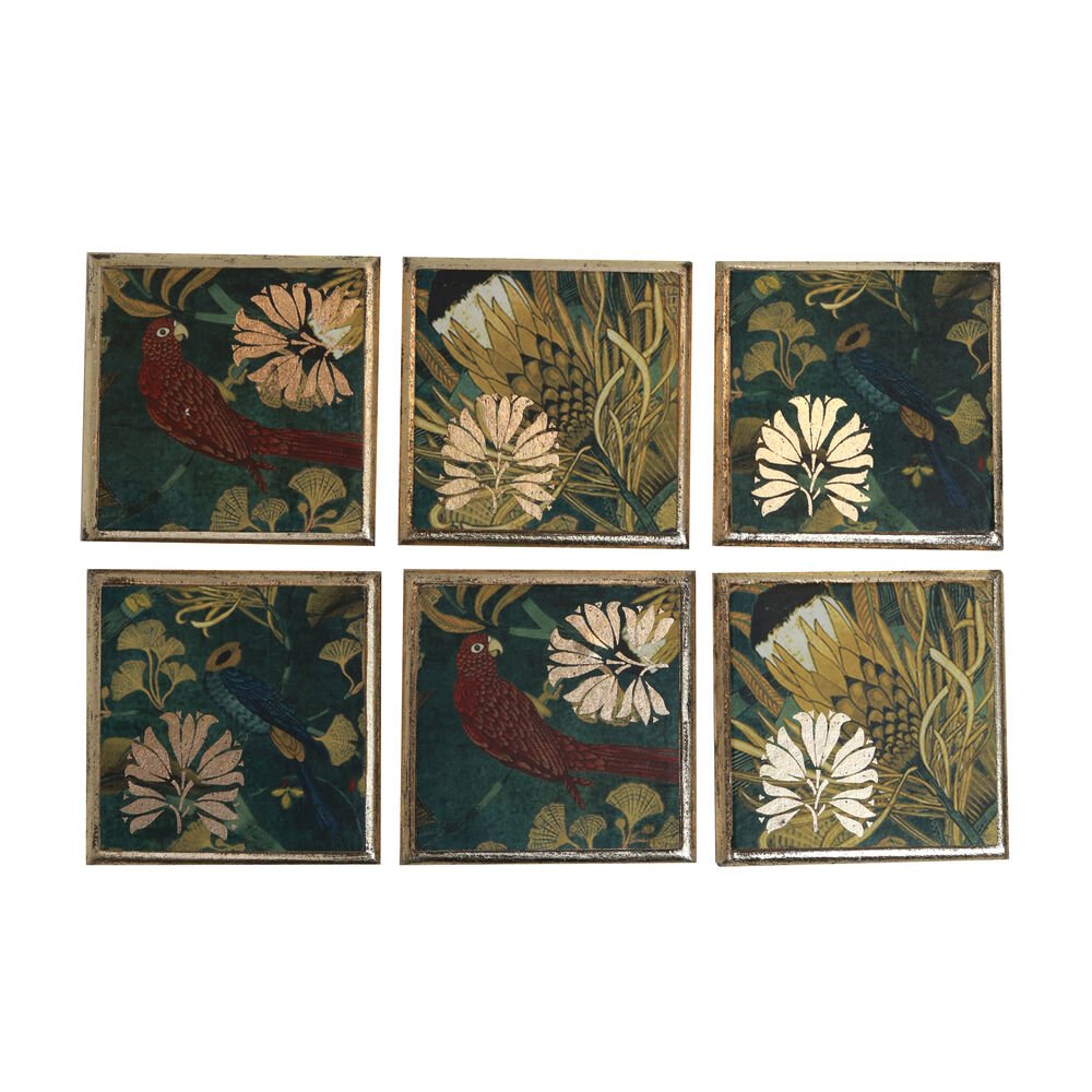 Neelambri Coasters - Set of 6 in Wood