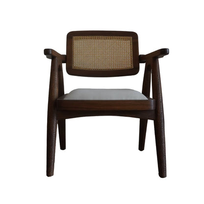 Handcrafted Dining Table - Nagpur Teak and Rattan