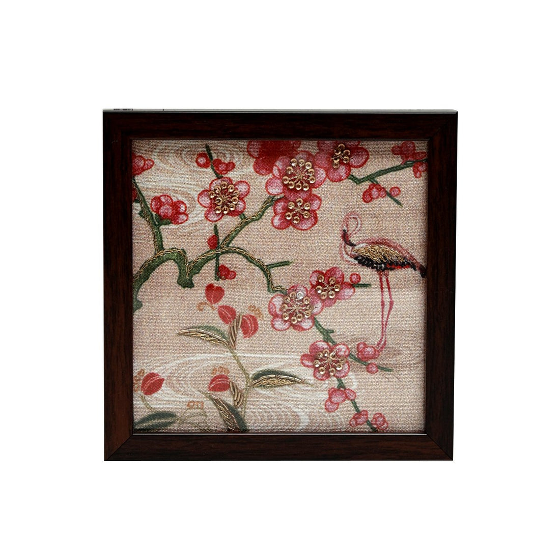 Odyssey Jharokha Coaster - Beige in Wood and Glass