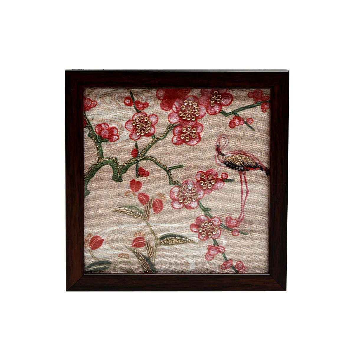 Odyssey Jharokha Coaster - Beige in Wood and Glass