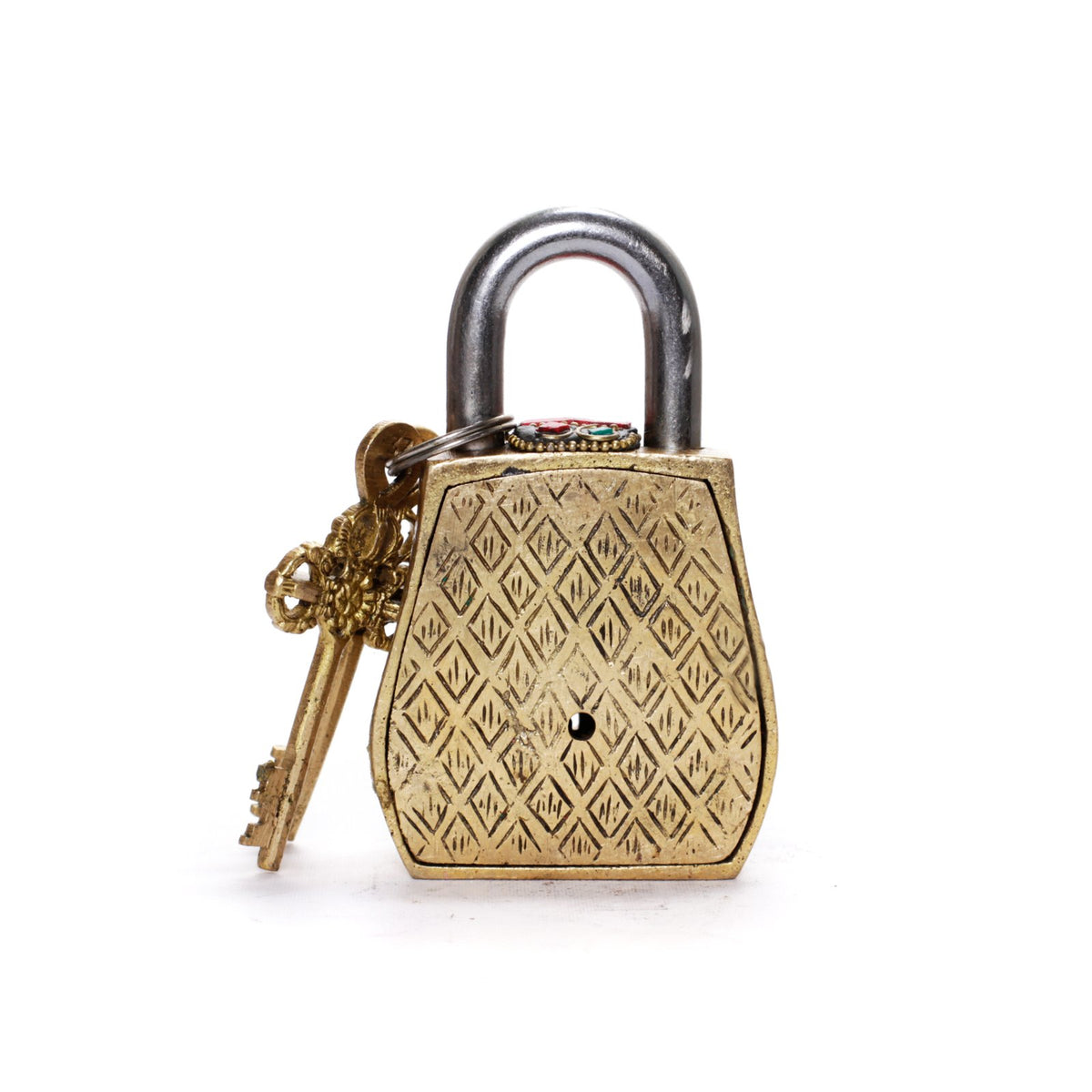 Owl Lock - Firoza  in Brass