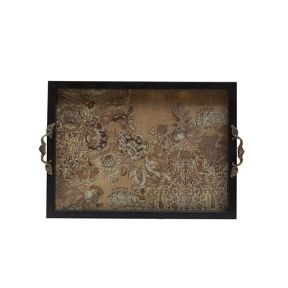 Gulposh Tray - Ivory in Wood and Glass