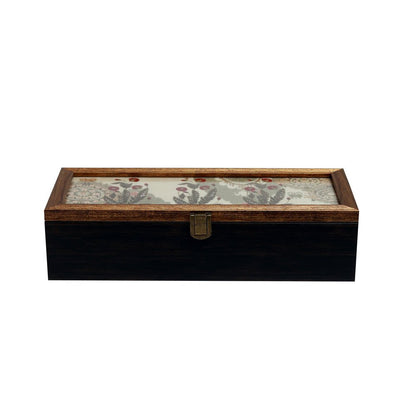 Gul Box - Rectangle Beige in Wood and Glass