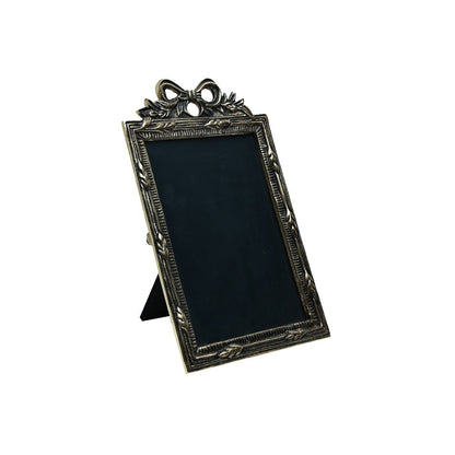 Bow Embellished Frame - Gold  in Metal 6" X 9"