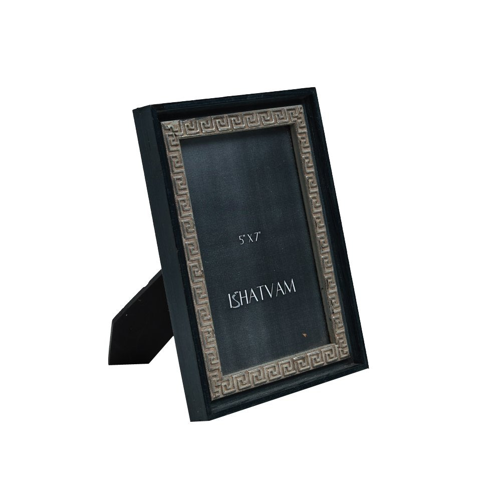 Theodorus Spiral Frame - Black in Wood  7" X 5"
