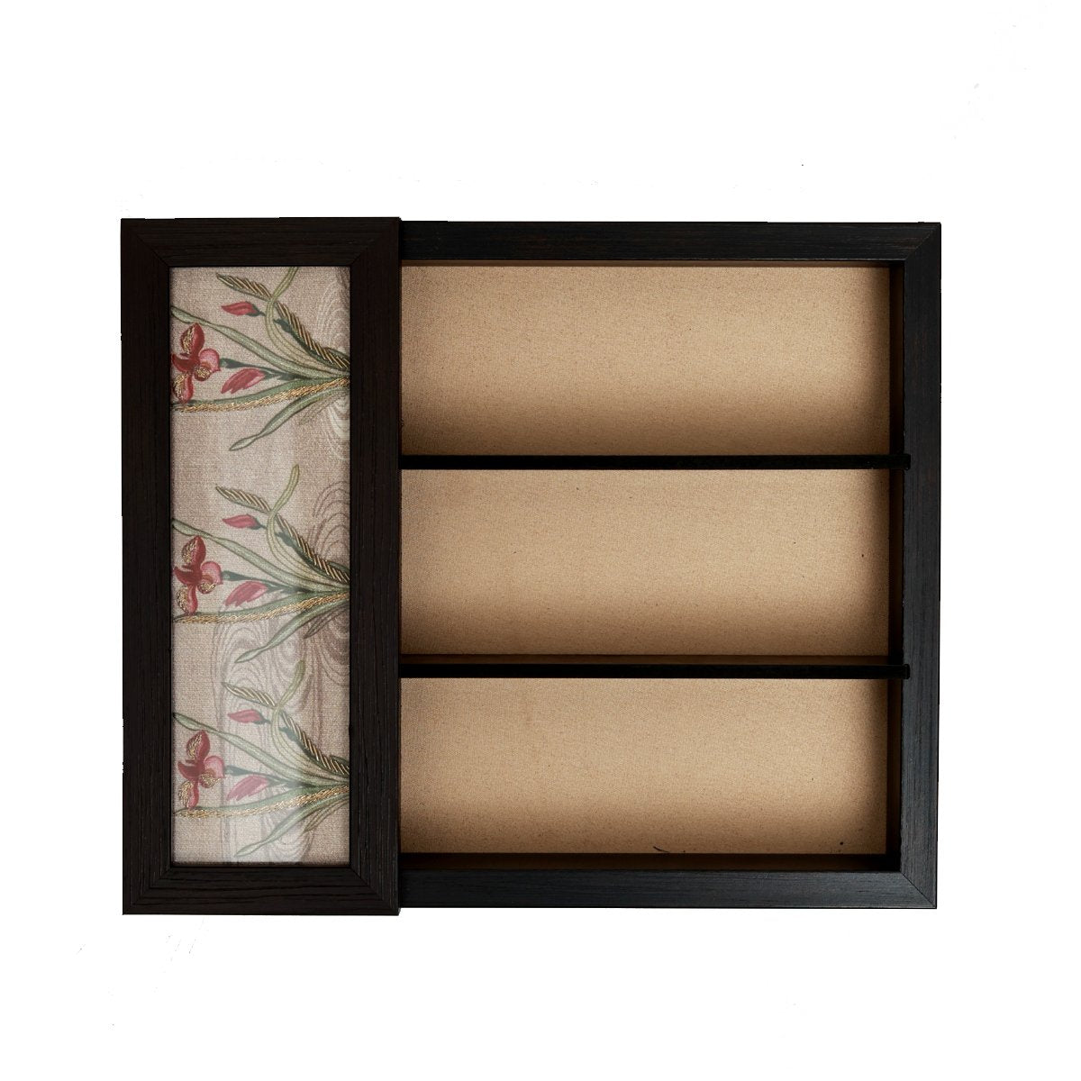 Odyssey Vanya Cutlery Box Cover - Beige in Wood and Glass