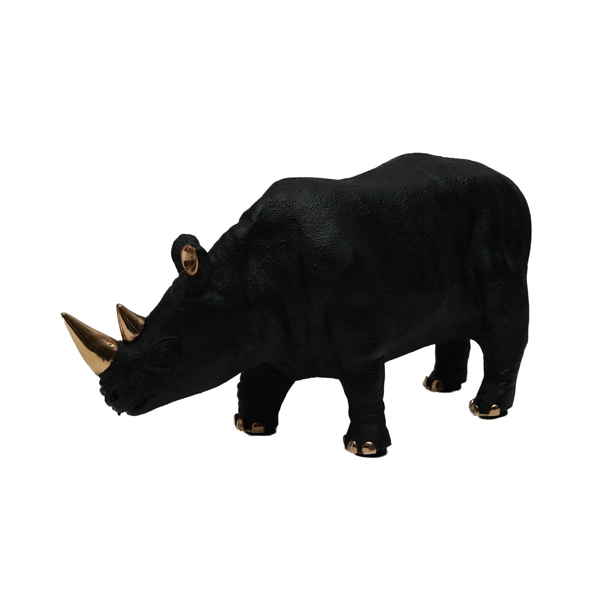 Rhino Decorative - Black in Resin