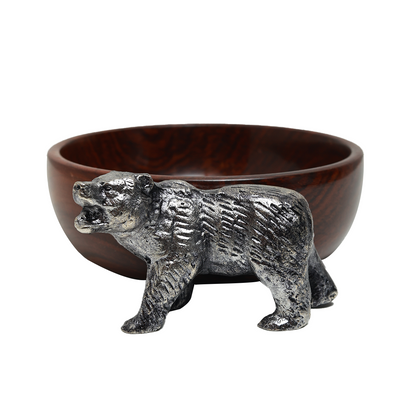 Bear Nut Bowl – Large in Metal and Wood