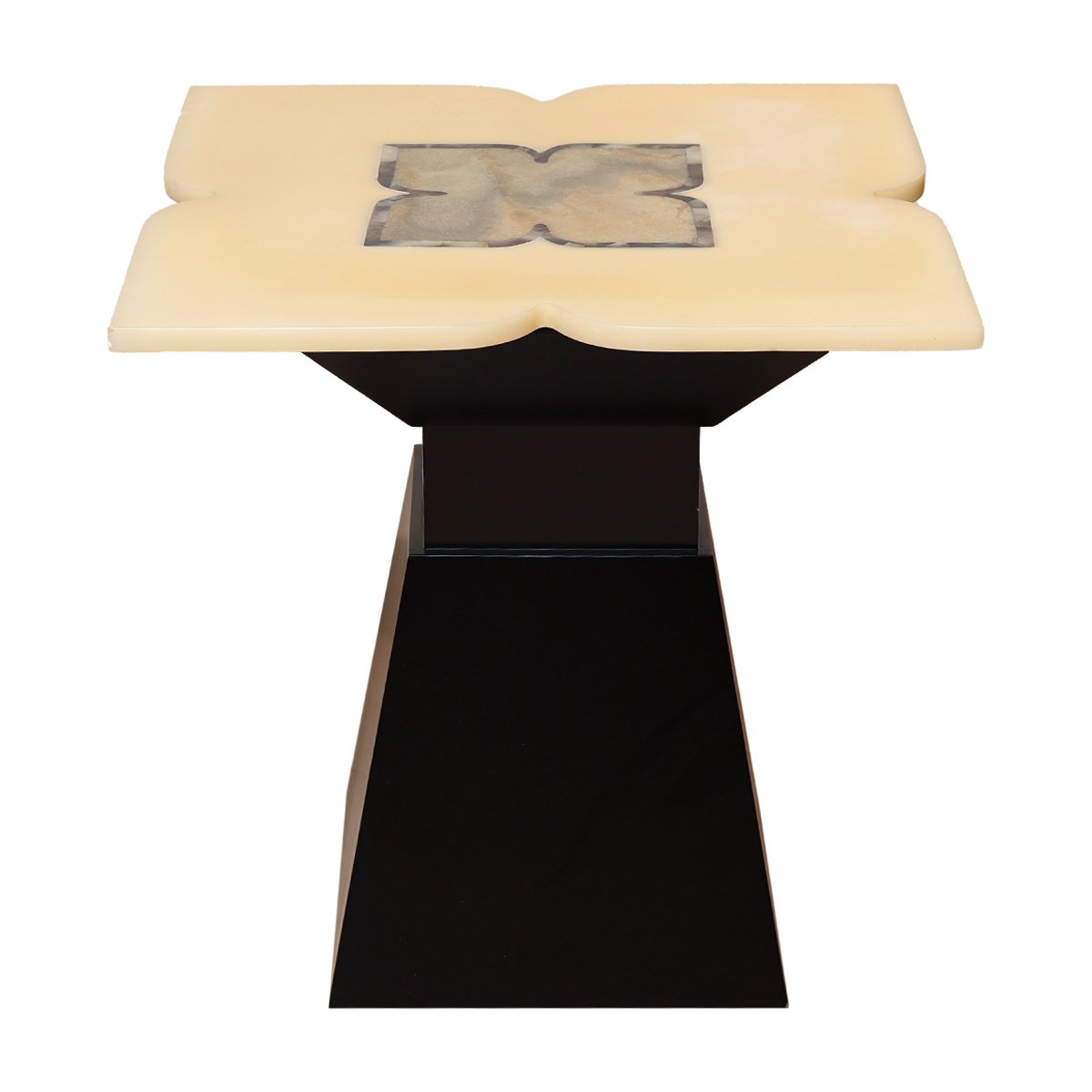 Mughal Side Table - Teak Wood and Marble
