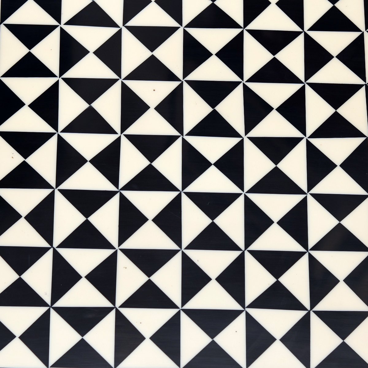 Geometric Nest of Table - Black and White in  Teak Wood