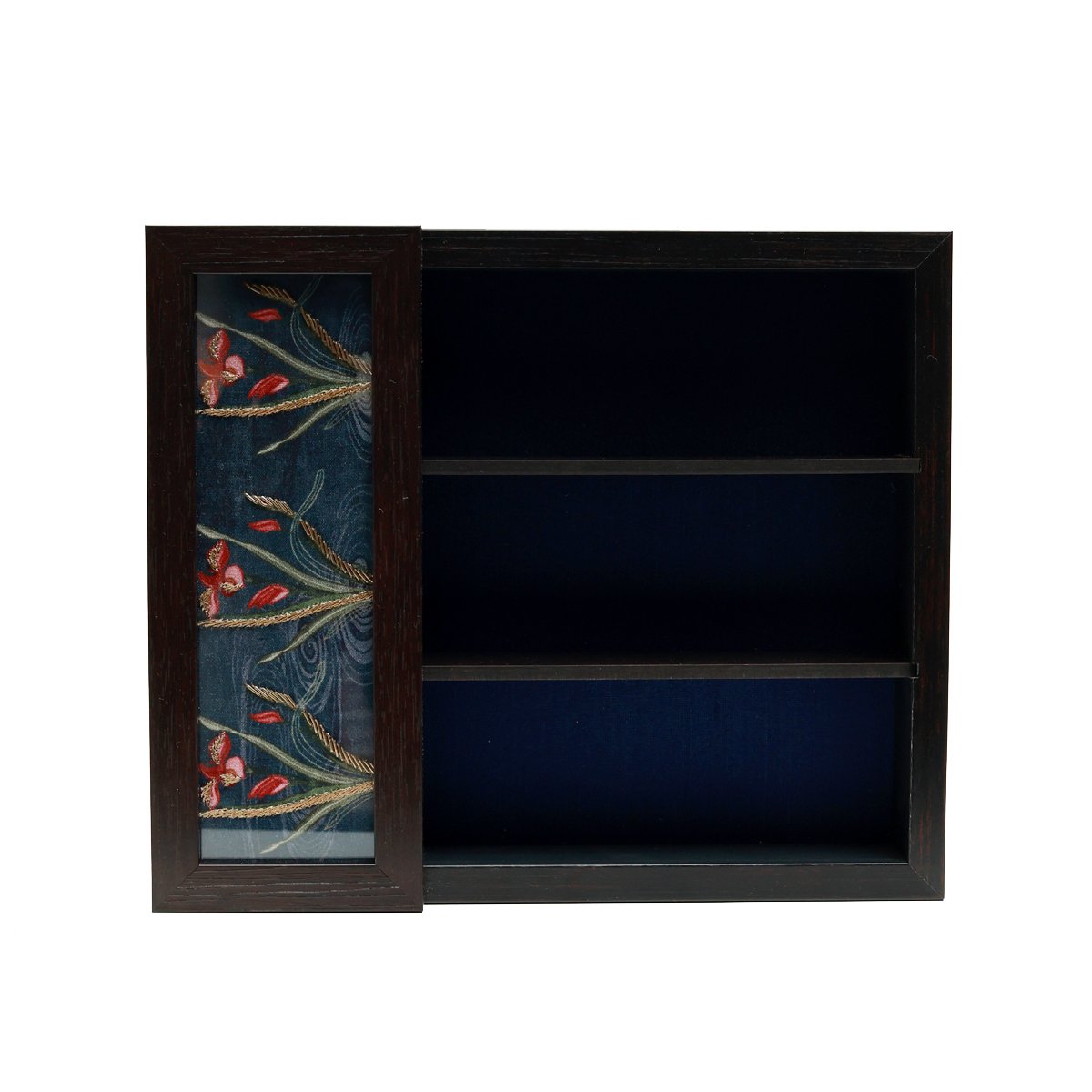 Odyssey Vanya Cutlery Box Cover - Blue in Wood and Glass