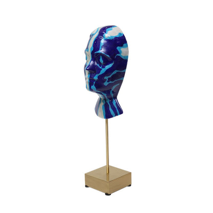 Mask - Blue in Ceramic and Metal
