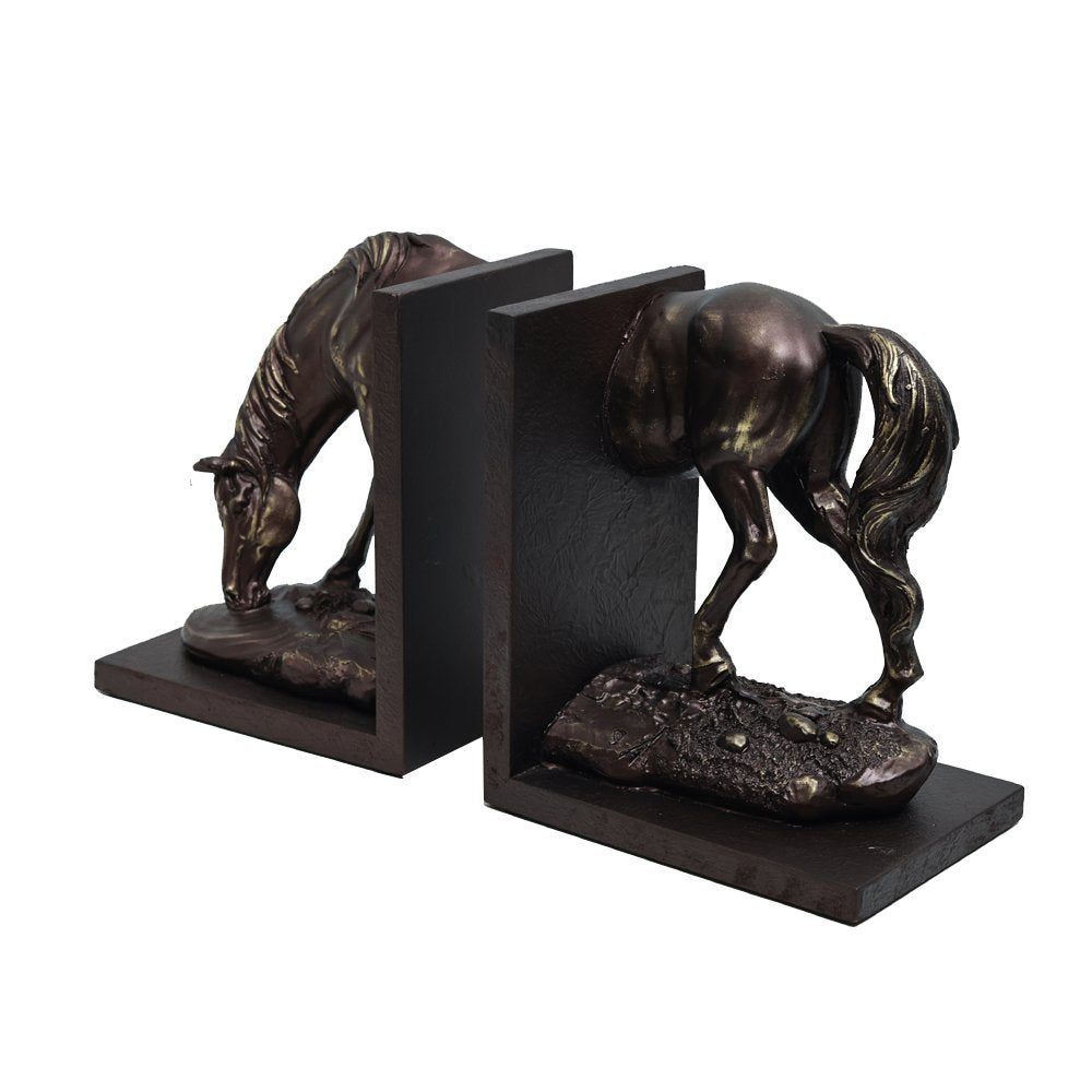 Grazing Horse Bookends -  Resin