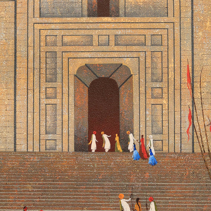 Untitled Painting By B.V. Nalakar - Acrylic on canvas
