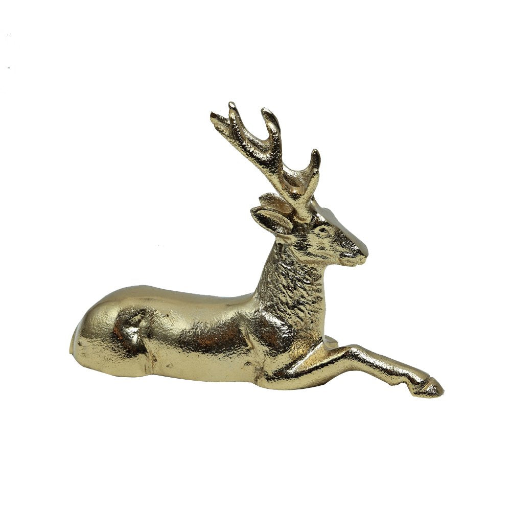 Resting Stag  - Gold in Metal