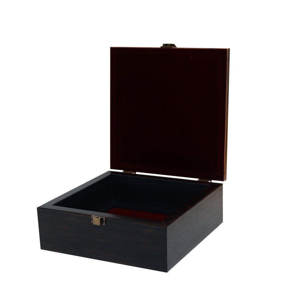 Gulposh Box - Square Blue in Wood and Glass
