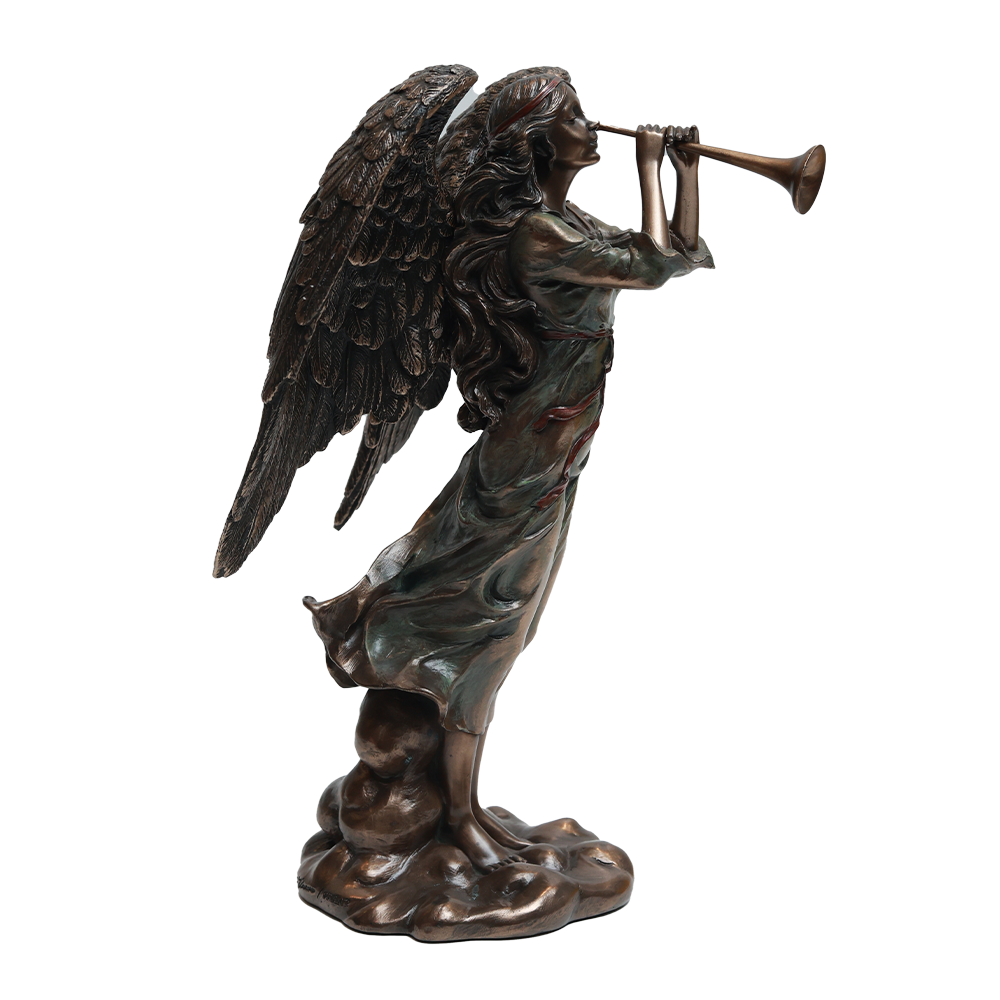 Angel with trumpet - Gold in Resin