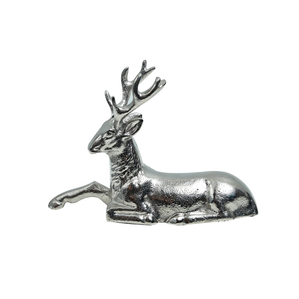 Resting Stag -  Silver in Metal