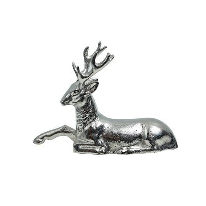 Resting Stag -  Silver in Metal