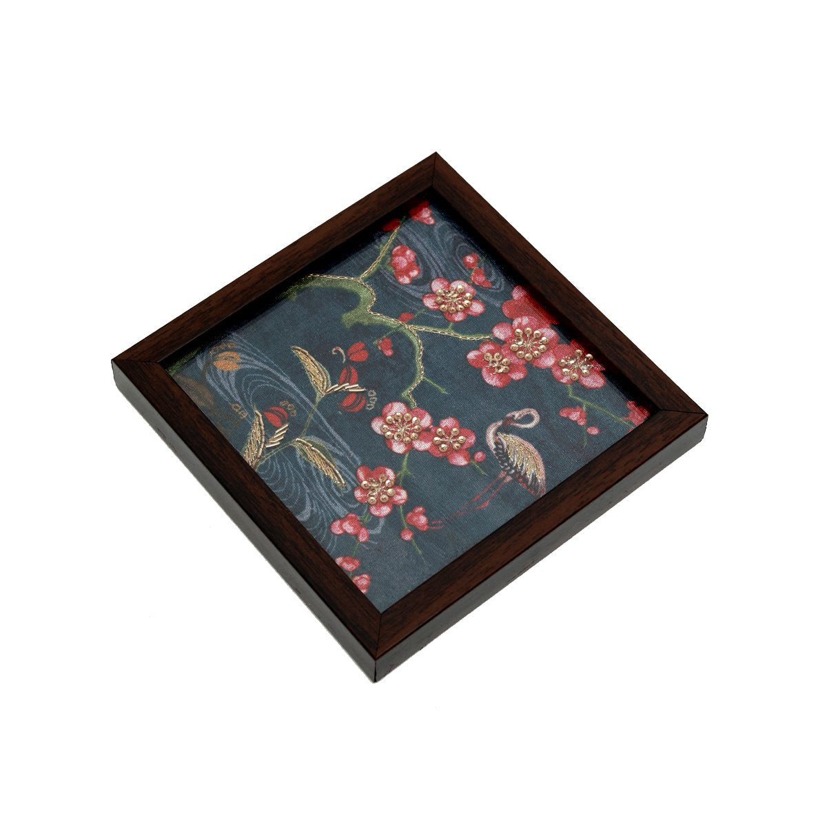 Odyssey Jharokha Coaster - Blue in Wood and Glass