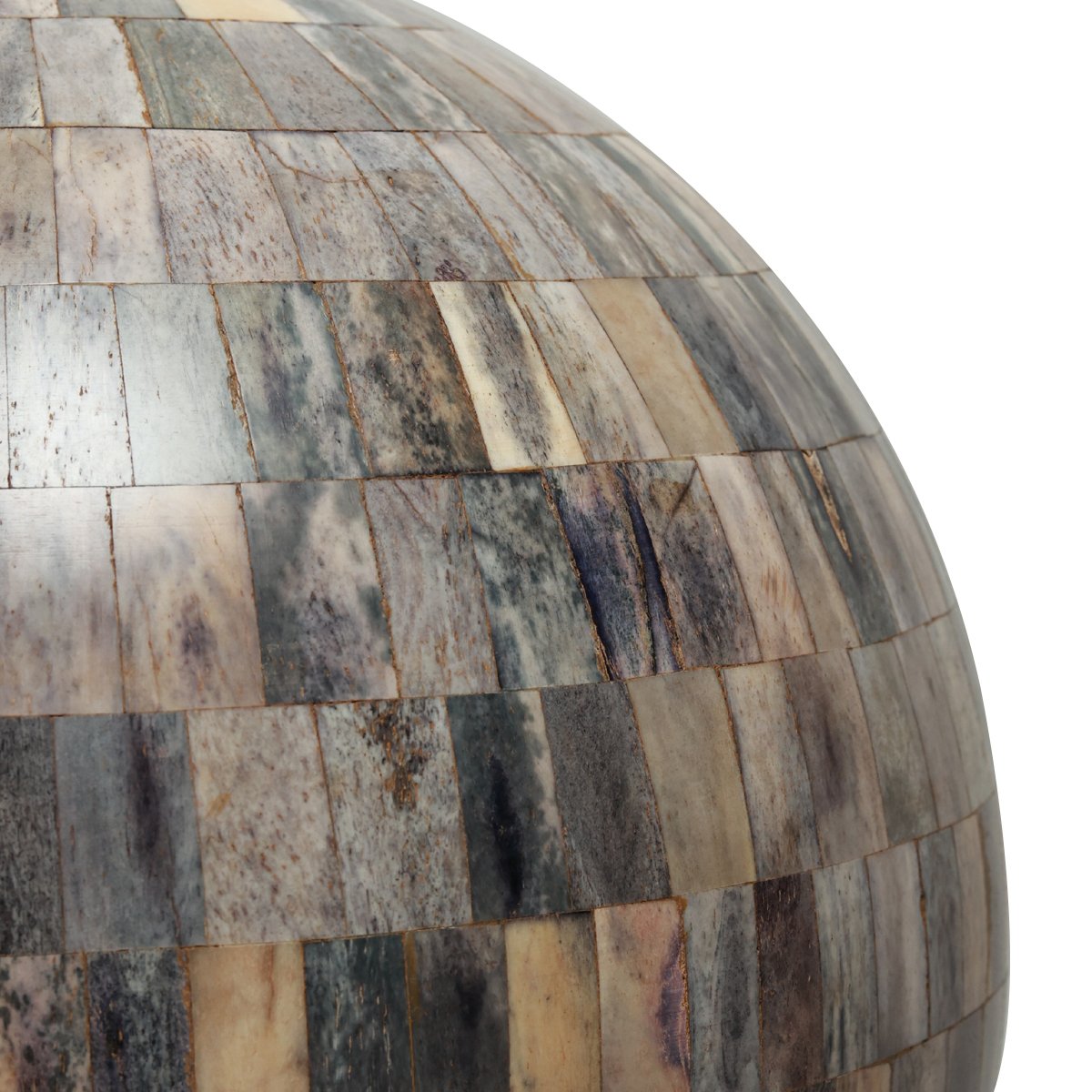 Hunar Inlay Sphere -  Large Grey Blue in Wood with Resin