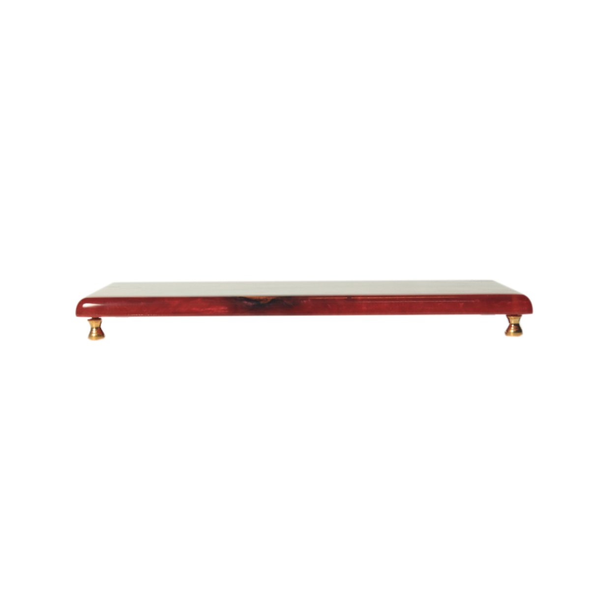 Blush Platter - Red in Wood and Resin