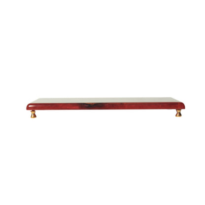 Blush Platter - Red in Wood and Resin