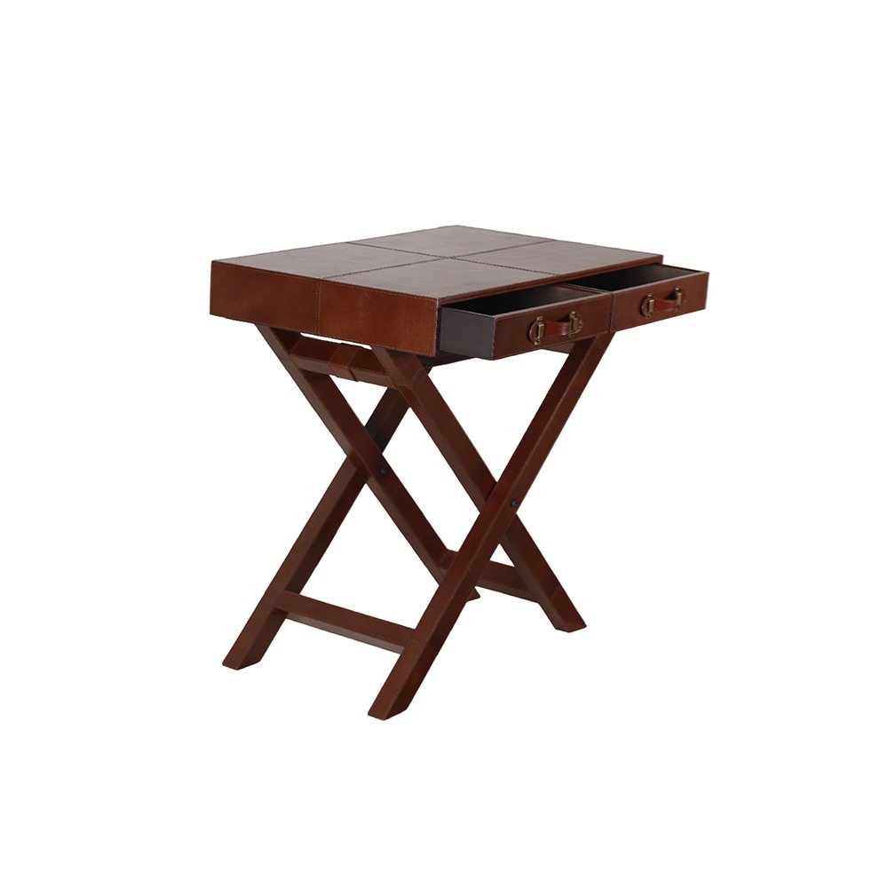 Foldable Table -Leather