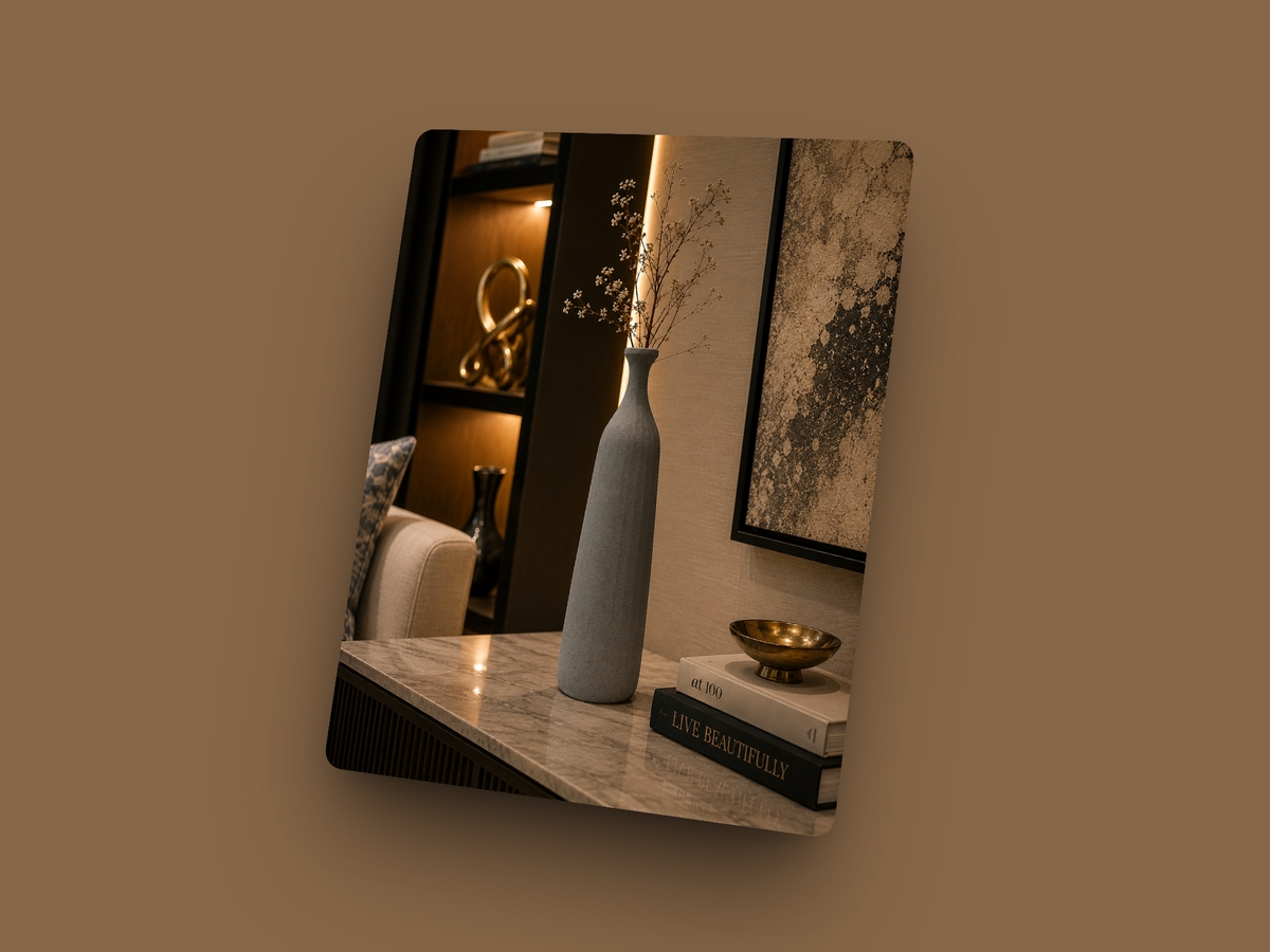 Cera Tapered  Vase  In Ceramic