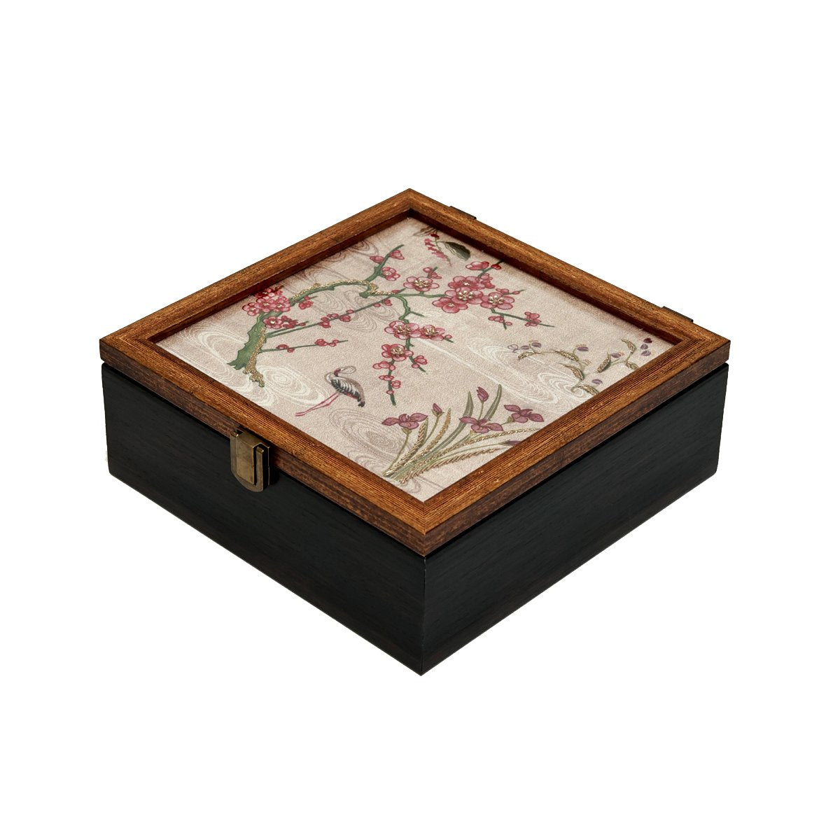 Odyssey Vanya Box – Square Beige in Wood and Glass