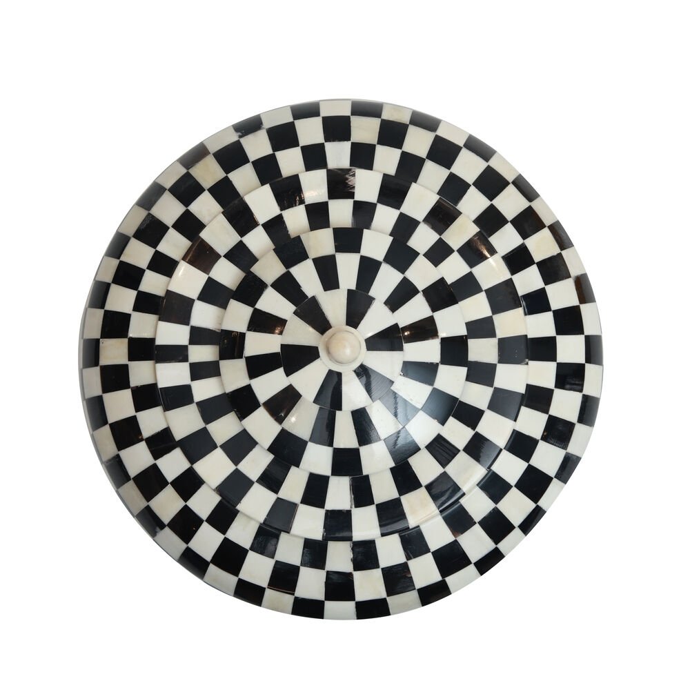 Chequered  Box - Black in Inlay and Wood