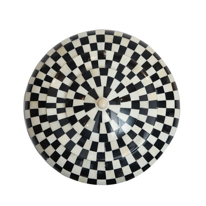 Chequered  Box - Black in Inlay and Wood