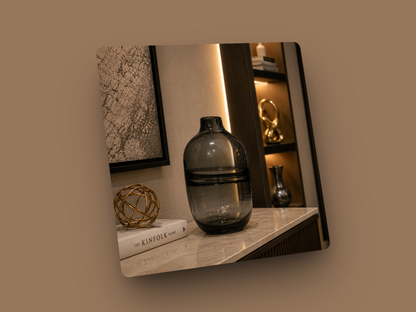 Forest Night Vase - Large Black in  Glass