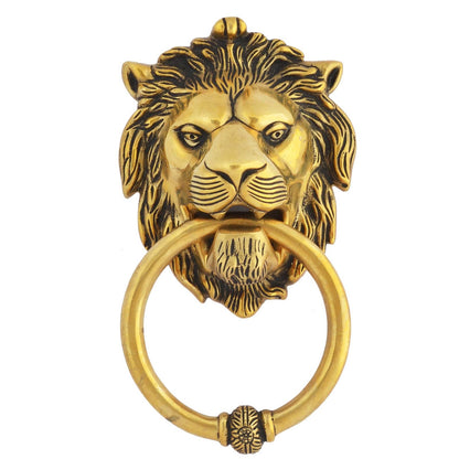 Lion Door Knocker - Brass