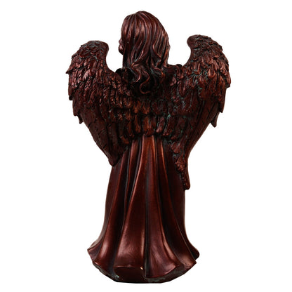 Praying Angel - Brown in Composite Marble