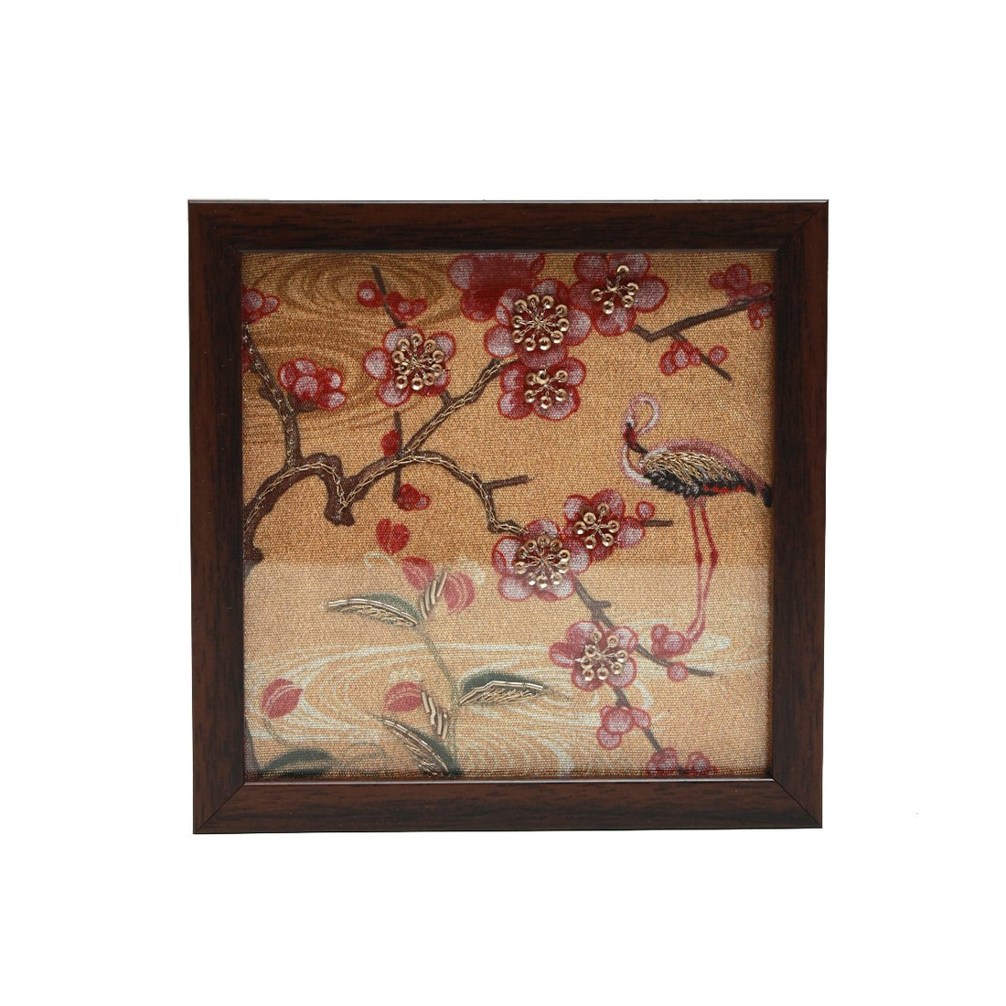 Odyssey Jharokha Coaster - Yellow in Wood and Glass