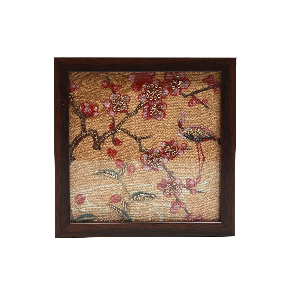 Odyssey Jharokha Coaster - Yellow in Wood and Glass