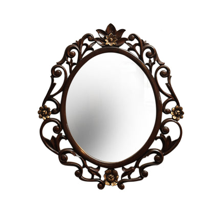 Aurelia  Oval Mirror - Teak Wood