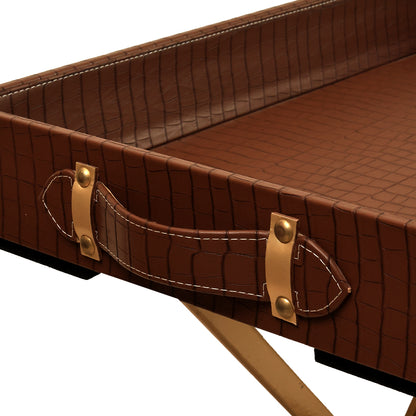 Butler Tray - Tan Colour in leatherette