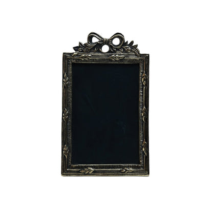 Bow Embellished Frame - Gold  in Metal 6" X 9"