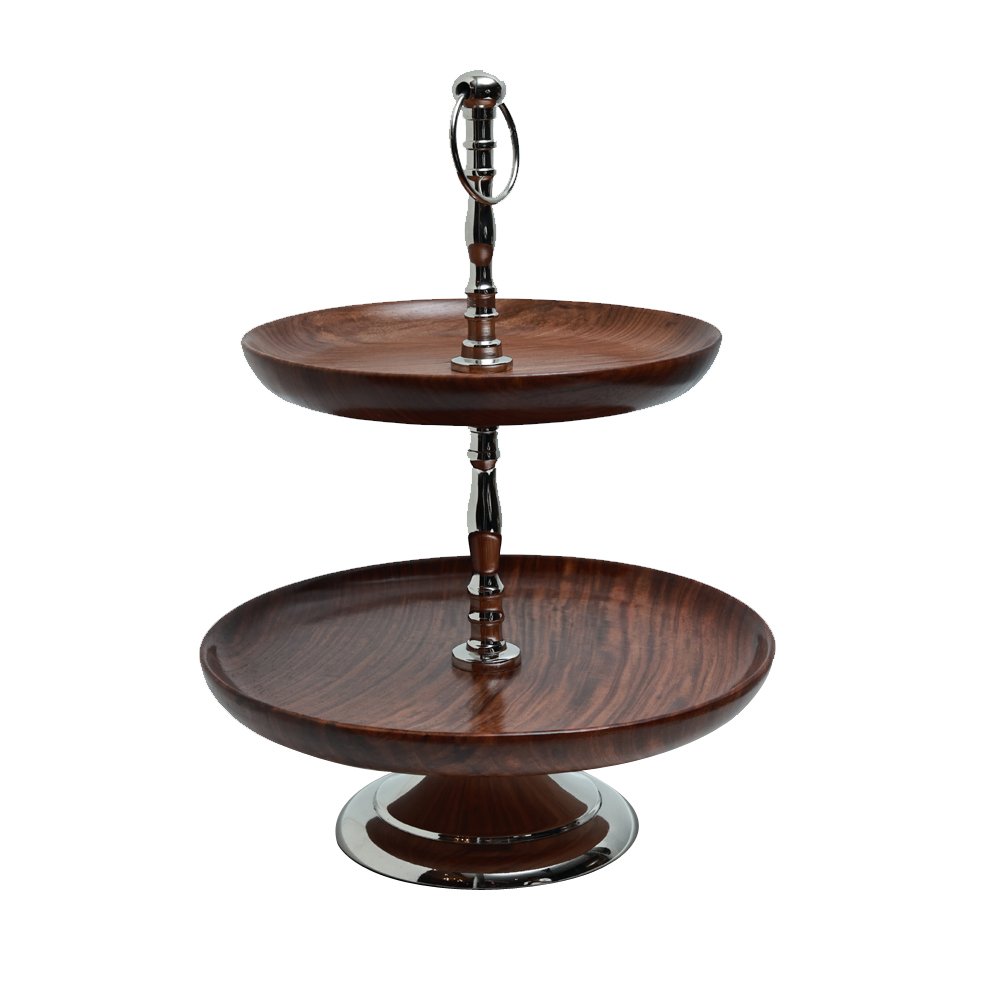 Rustic Charm Dessert Stand  - Wood